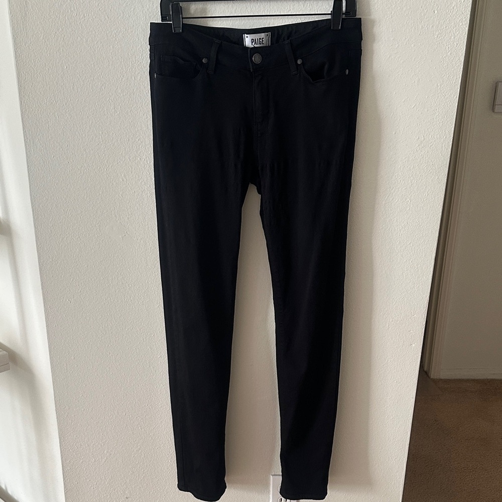 PAIGE Classic Black Denim Pants